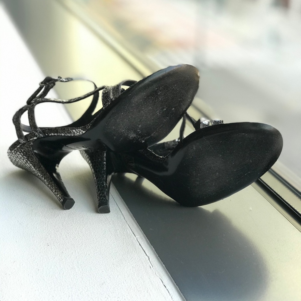 Chanel Metallic Python Stiletto Sandals - image 4